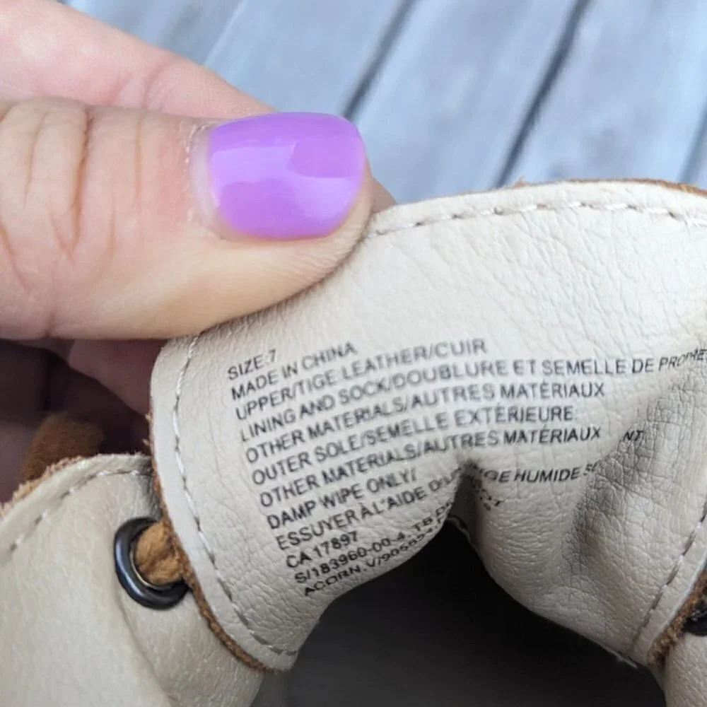 BABY Gap suede lace up booties size 7